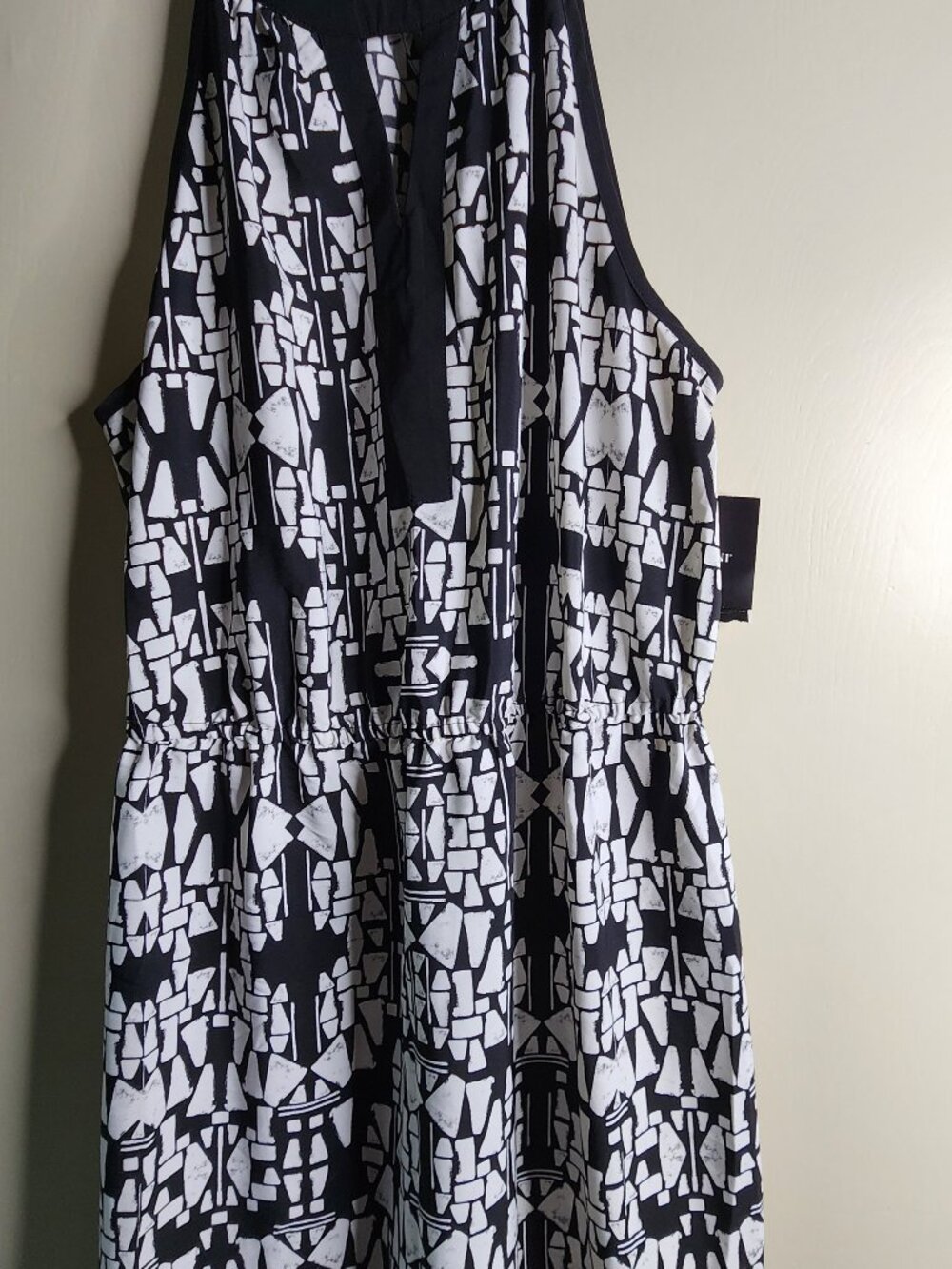 Alfani NWT   Sleeveless Pattern Dress w/ Elastic Waist – Size 16